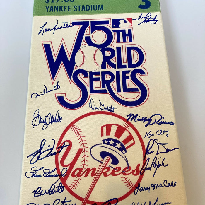 1978 New York Yankees World Series Champs Team Signed Jumbo 9x33 Ticket JSA COA