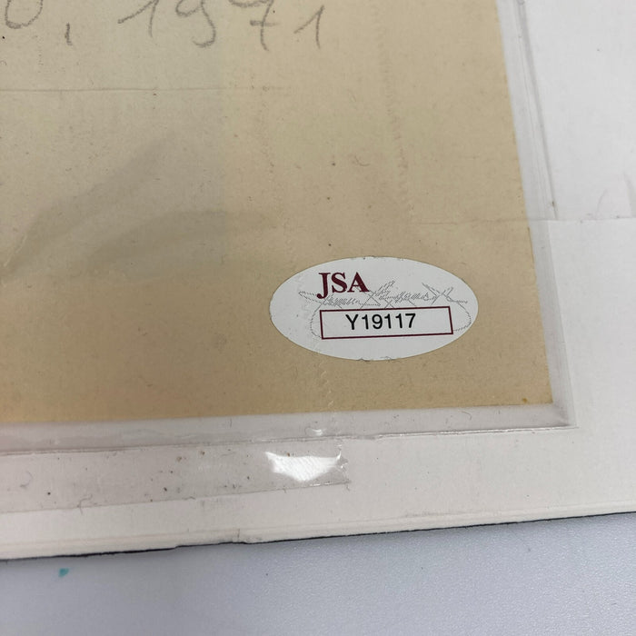 Steve Prefontaine Signed Index Card Signed In 1971 At Olympics Trial JSA COA