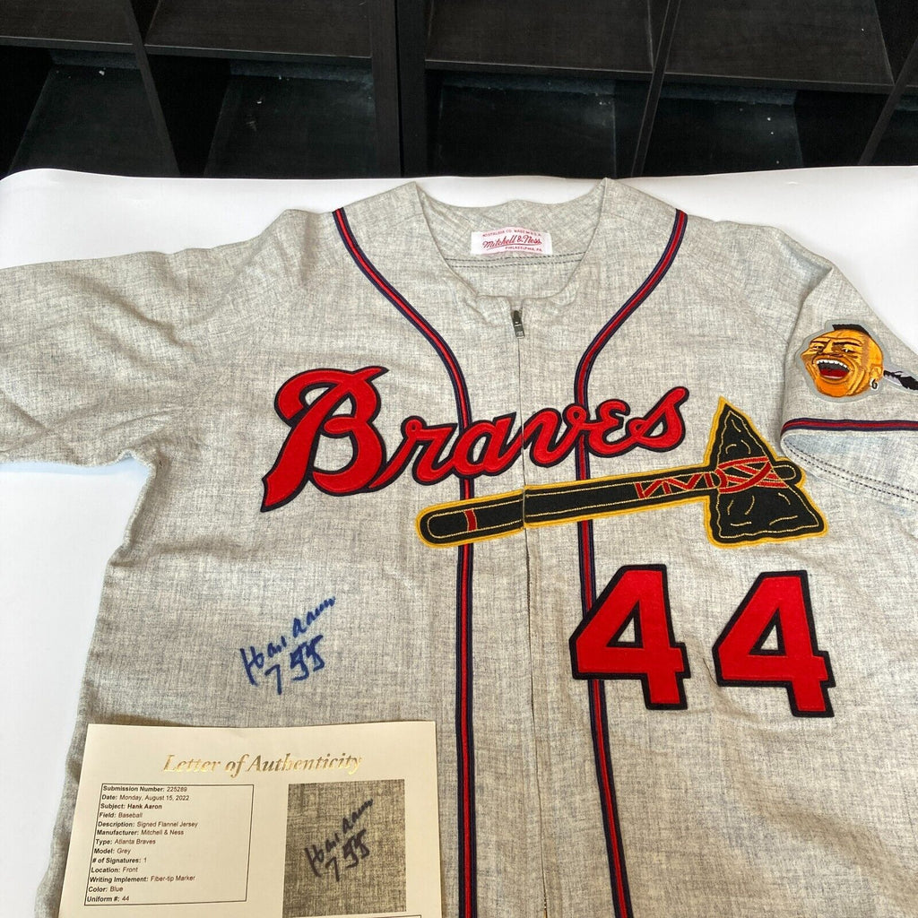 Hank Aaron 755 Home Run Signed Authentic Milwaukee Braves Jersey JSA C —  Showpieces Sports