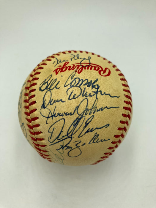 Beautiful 1984 Detroit Tigers World Series Champs Team Signed W.S. Baseball JSA