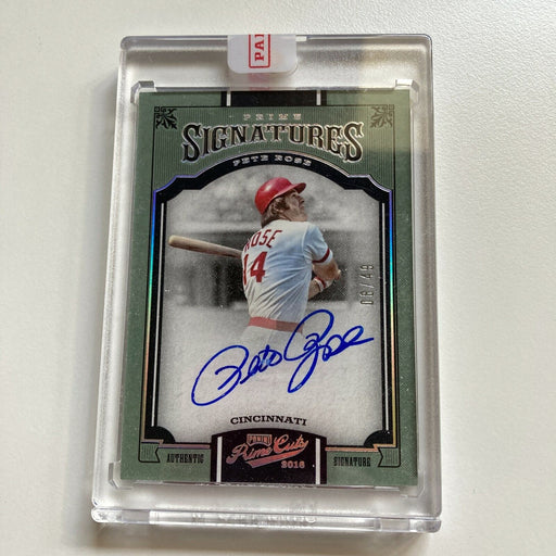 2016 Panini Prime Cuts Pete Rose #8/49 Signed Autographed Baseball Card Auto