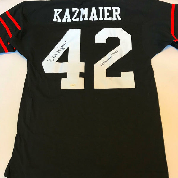 Dick Kazmaier 1951 Heisman Trophy Winner Signed Inscribed Princeton Jersey JSA