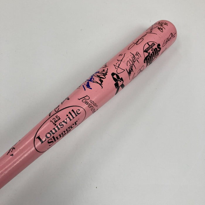 2007 Minnesota Twins Team Signed Mother's Day Baseball Bat Joe Mauer Beckett COA