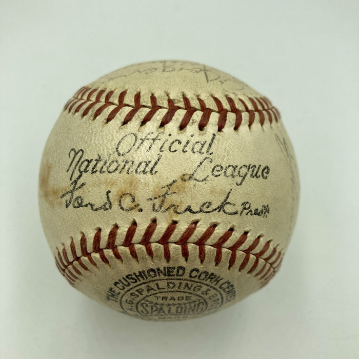 Chuck Klein 1936 Philadelphia Phillies Team Signed National League Baseball JSA