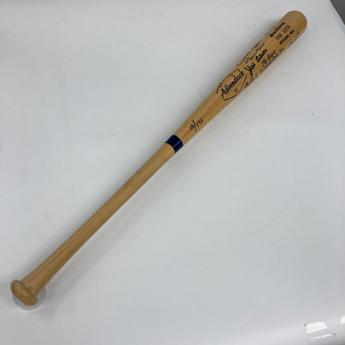 Mint All Century Team Signed Bat 10 Sigs With Willie Mays & Hank Aaron JSA COA