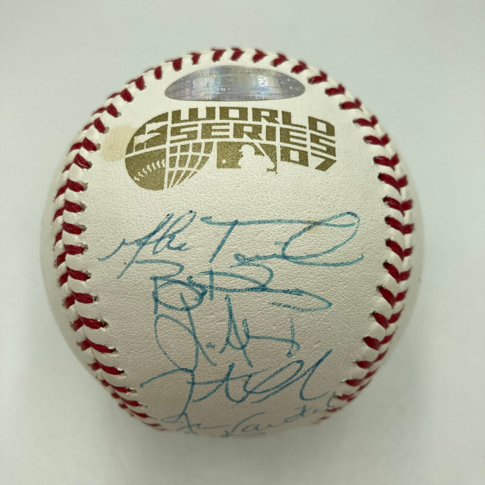 2007 Boston Red Sox World Series Champs Team Signed W.S. Baseball Steiner COA