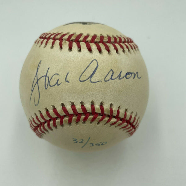 Willie Mays & Hank Aaron 3,000 Hit 500 Home Run Club Signed Baseball JSA COA