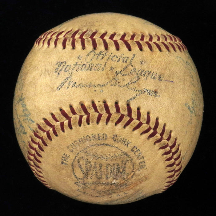 1955 Chicago Cubs Team Signed National League Baseball Ernie Banks JSA COA