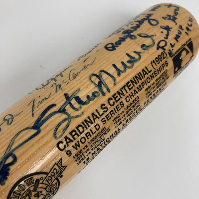 The Finest St. Louis Cardinals HOF Multi Signed Baseball Bat 70+ Sigs! JSA