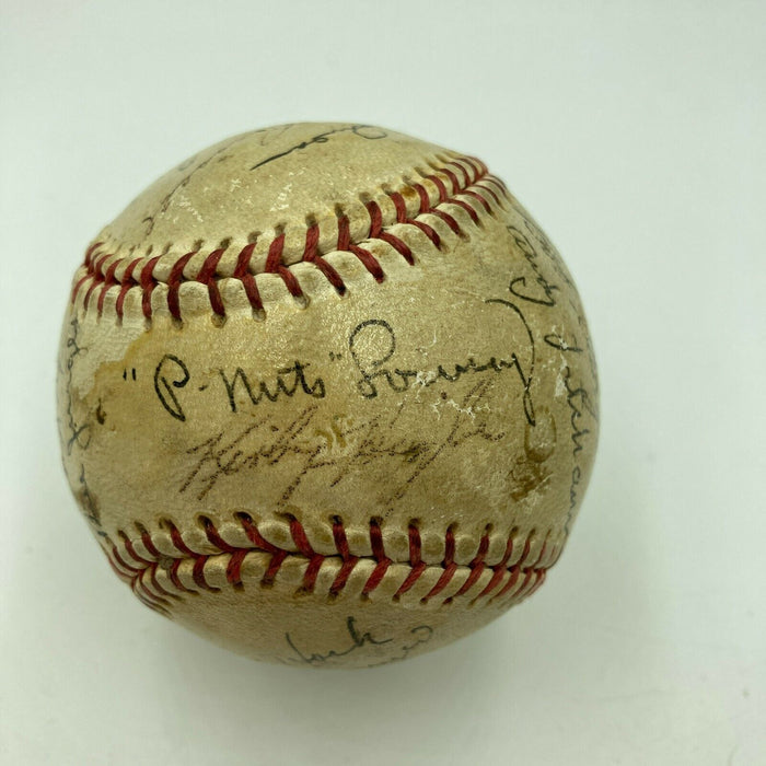 1947 Chicago Cubs Team Signed Baseball With Ed Waitkus JSA COA