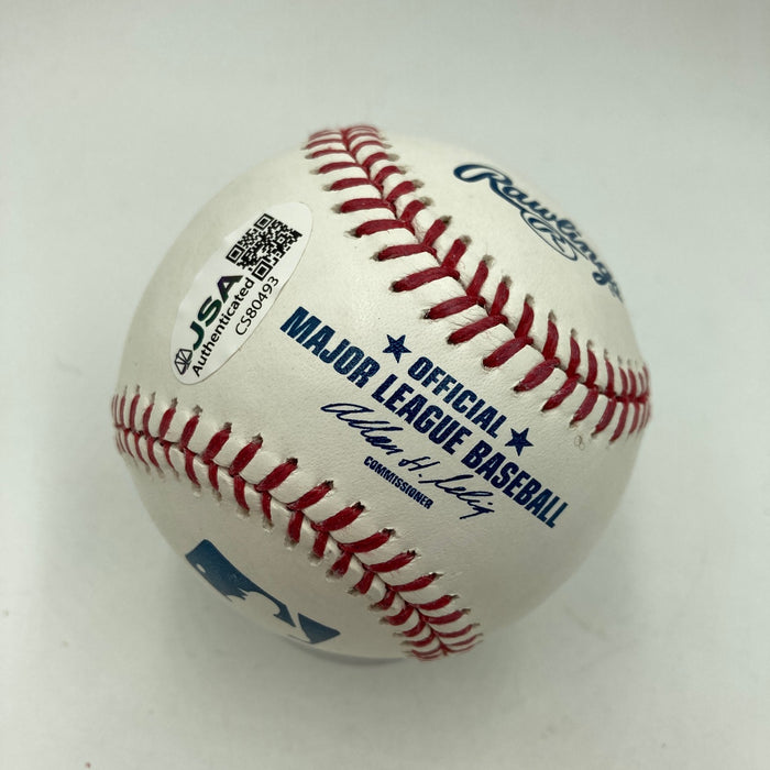 Red Schoendienst Full Name Signed Heavily Inscribed Stat Baseball JSA COA