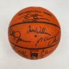 1983-84 Philadelphia 76ers Team Signed Vintage Game Issued Basketball JSA