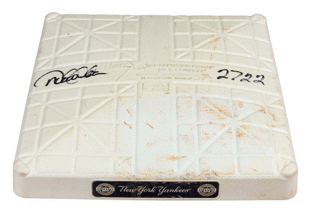 Derek Jeter Hit #2,722 Yankees All Time Leader Signed Game Used Base Steiner