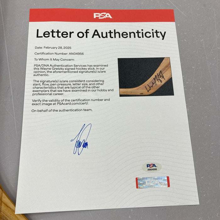 Wayne Gretzky Signed Easton Game Model Hockey Stick PSA DNA COA