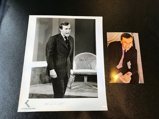 Rare David Frost Signed Photo With Postcard