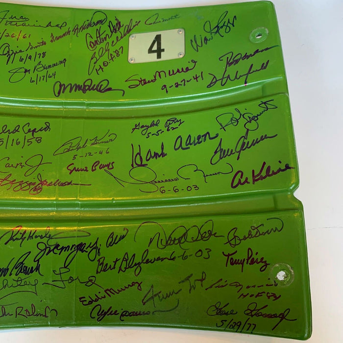 The Finest Willie Mays HOF Multi Signed Wrigley Field Seatback 50 Sigs! Steiner