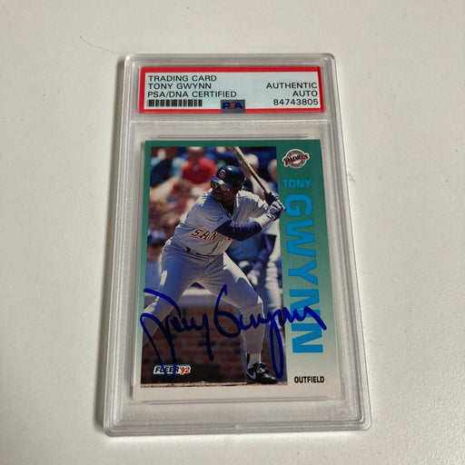 1992 Fleer Tony Gwynn Signed Autographed Baseball Card PSA DNA