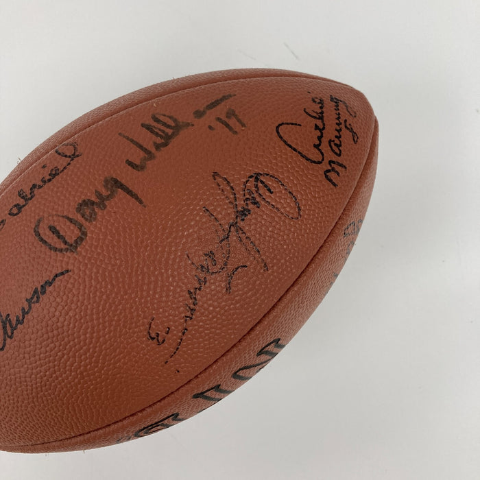 Johnny Unitas Len Dawson Quarterback Legends Signed Football JSA COA
