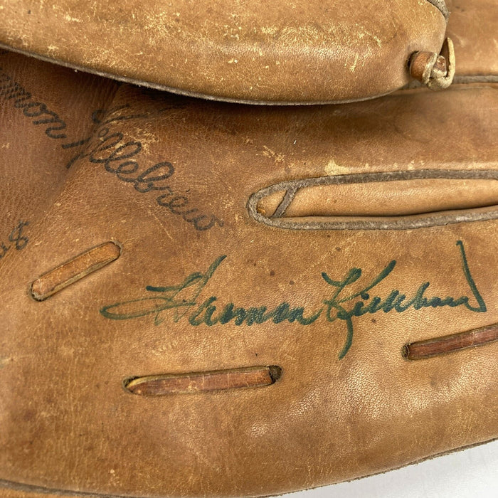 Harmon Killebrew Signed 1950's Wilson Game Model Baseball Glove JSA COA