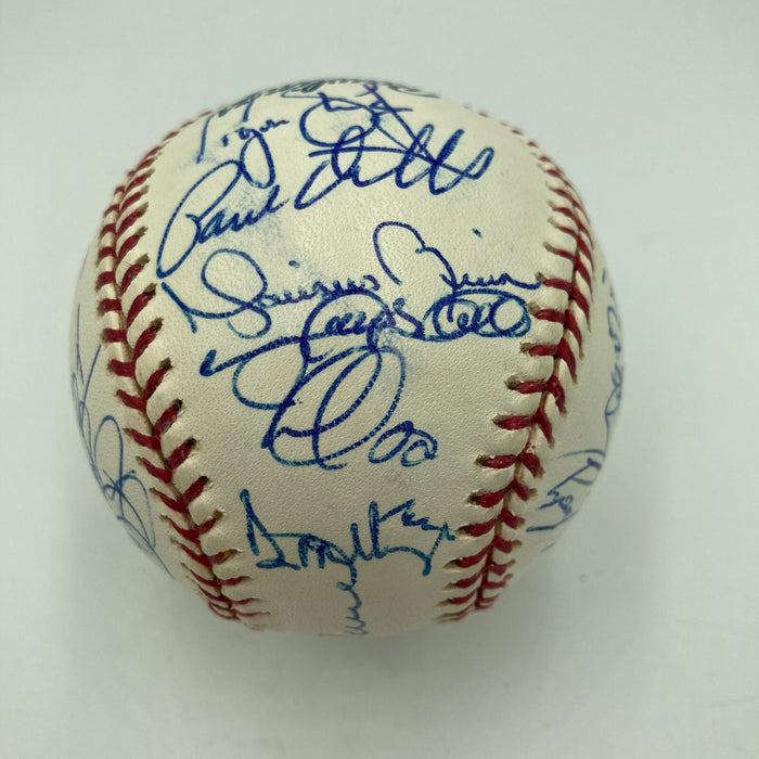 2003 New York Yankees Team Signed Baseball Derek Jeter Mariano Rivera JSA COA