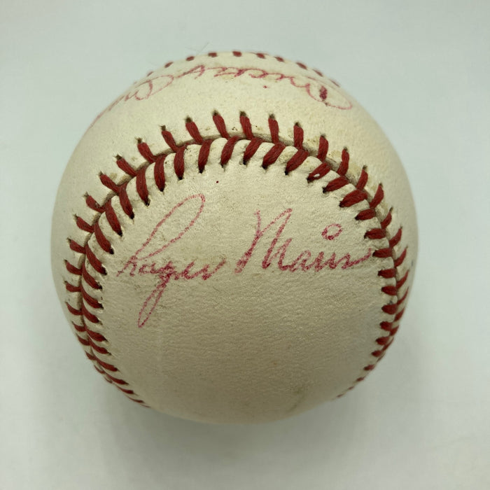 Mickey Mantle & Roger Maris Signed 1960's American League Cronin Baseball JSA