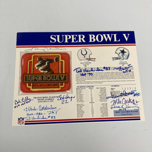 Johnny Unitas 1969 Baltimore Colts Super Bowl Champs Team Signed Patch JSA