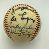1970's HOF Multi Signed Baseball Freddie Lindstrom Burleigh Grimes JSA