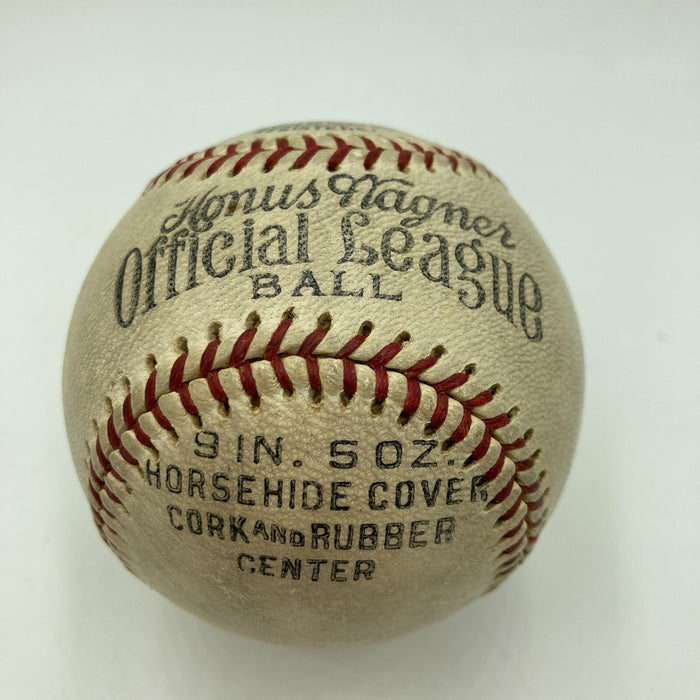 Beautiful Honus Wagner Single Signed Baseball JSA COA