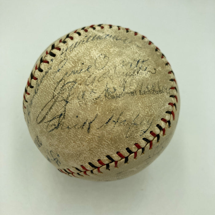 1928 St. Louis Cardinals NL Champs Team Signed Baseball Grover Alexander JSA COA