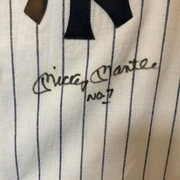 Beautiful Mickey Mantle No. 7 Signed New York Yankees Jersey UDA Upper Deck COA