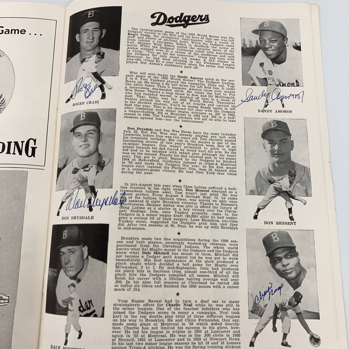 The Finest 1956 World Series Yankees Dodgers Signed Program Mantle Koufax JSA