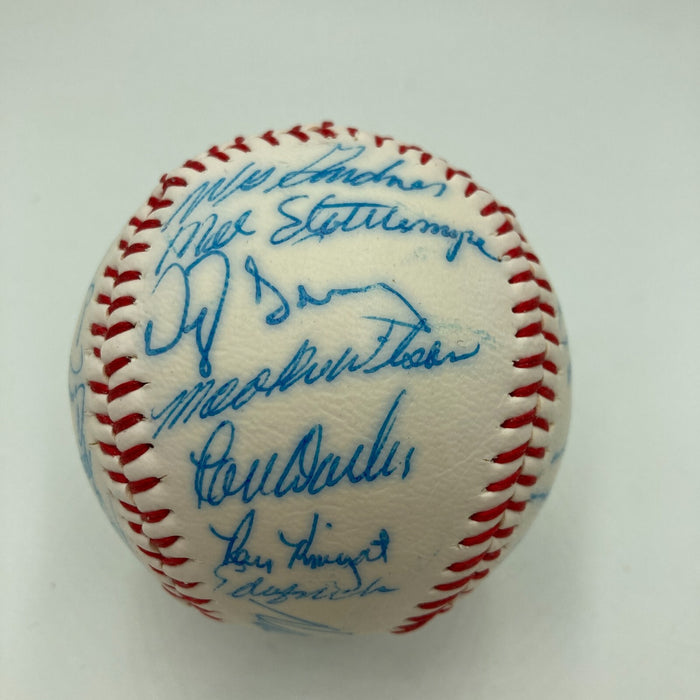 1985 - 1986 New York Mets Team Signed Baseball 28 Sigs With Gary Carter