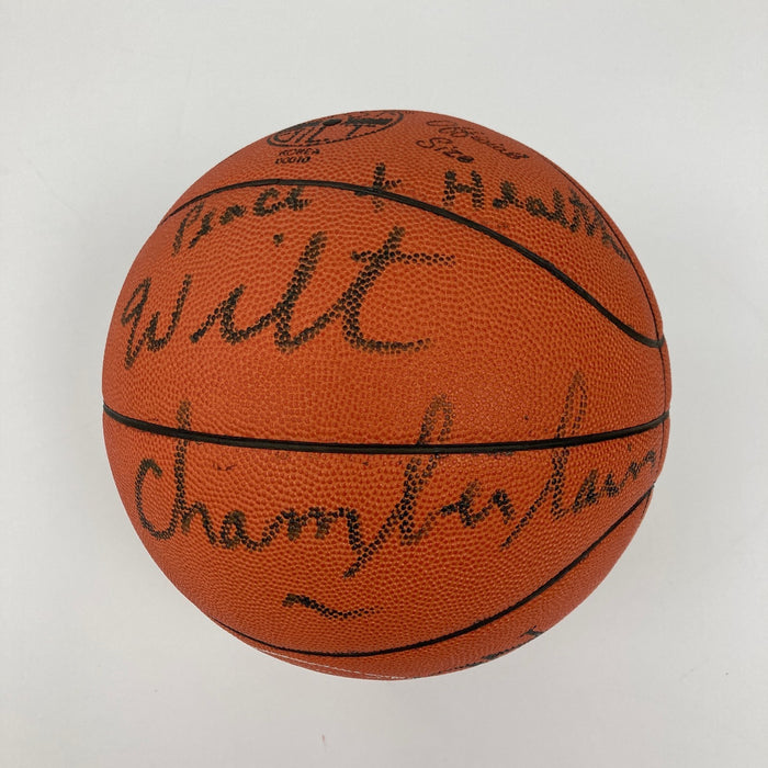 Wilt Chamberlain  "Peace & Health" Signed Vintage Rawlings Basketball PSA & BAS