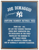 Joe Dimaggio Signed Jersey Number #5 Retirement Plaque Yankee Stadium PSA DNA