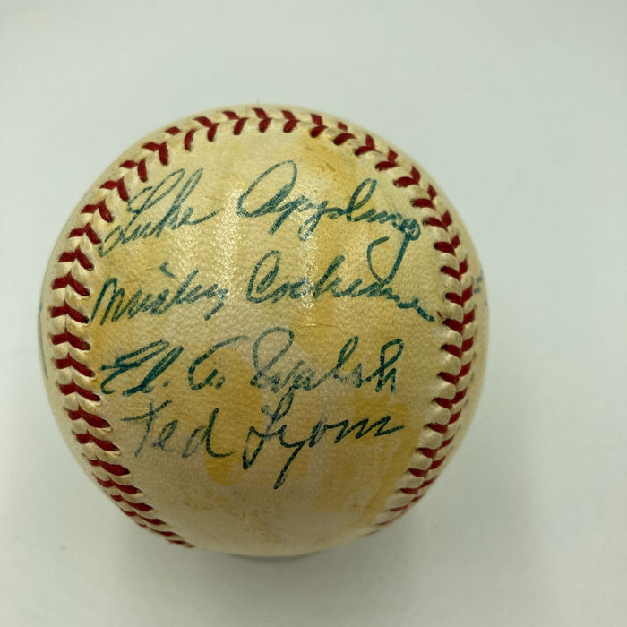 Mickey Cochrane Red Faber Ray Schalk Ed Walsh 1950's HOF Signed Baseball JSA COA