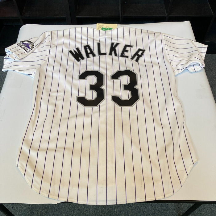 Larry Walker Signed "1997 NL MVP" Colorado Rockies Game Model Jersey JSA COA