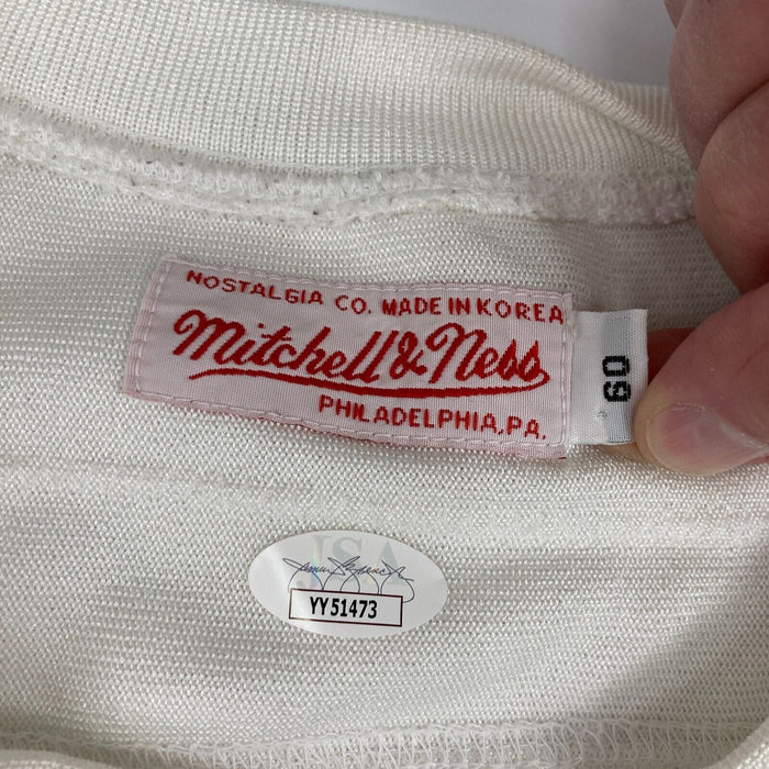 NFL Hall Of Fame Quarterbacks Multi Signed Mitchell & Ness Jersey 40 Sigs JSA