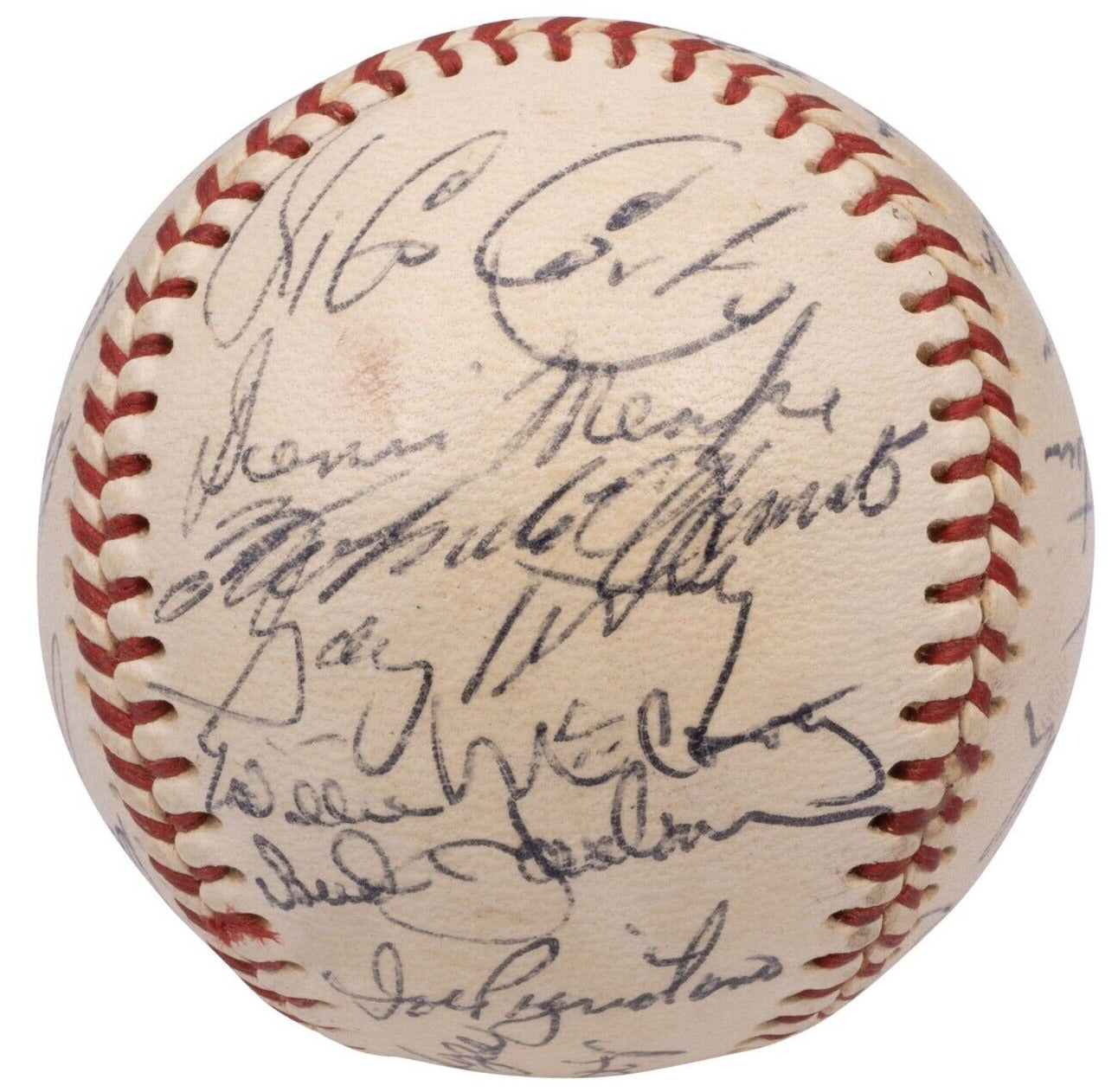 1970 All Star Game Team Signed Baseball Roberto Clemente Willie Mays Hank PSA