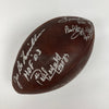 Jim Brown Leroy Kelly Paul Warfield Cleveland Browns HOF Signed Football JSA COA