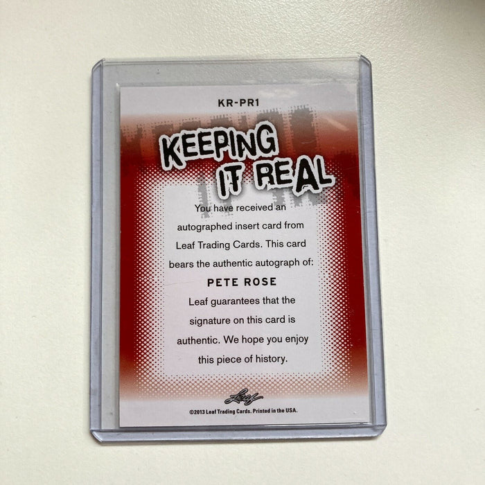 Leaf Keeping It Real Pete Rose #19/25 Auto Signed Autographed Baseball Card