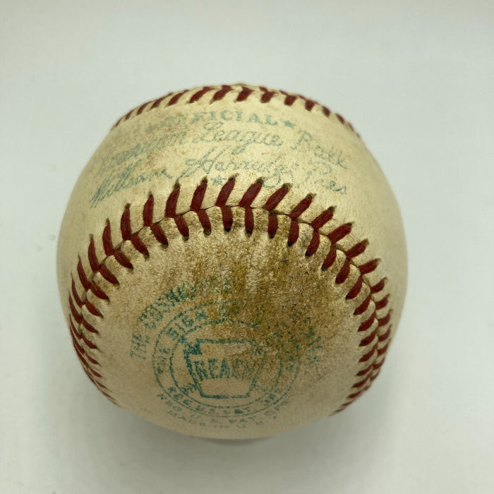 John Romonosky Signed Vintage 1950's American League Harridge Baseball JSA COA
