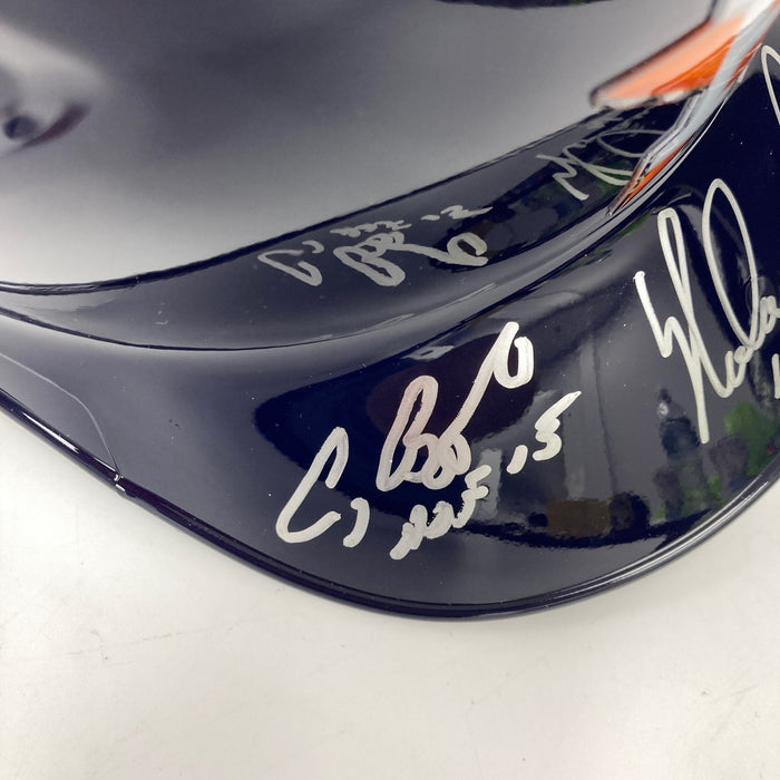 Nolan Ryan Jeff Bagwell Craig Biggio Houston Astros Legends Signed Helmet JSA