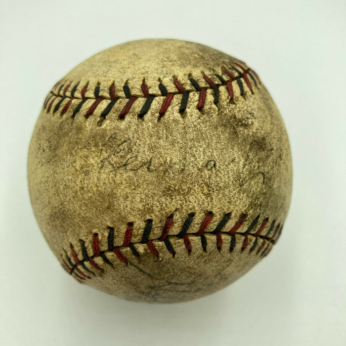 1930 Brooklyn Dodgers (Robins) Signed Game Used Baseball Babe Herman JSA COA