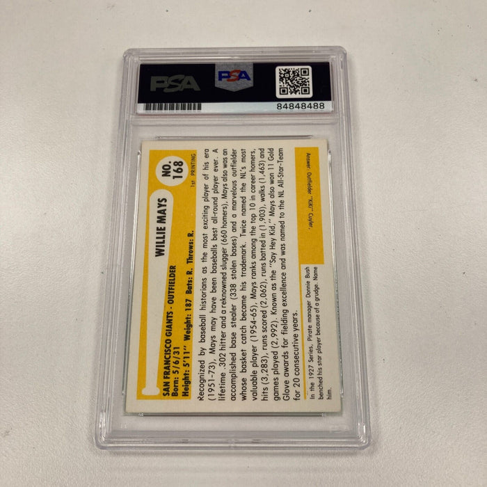 1980 Baseball Immortals Willie Mays Signed Autographed Baseball Card PSA DNA