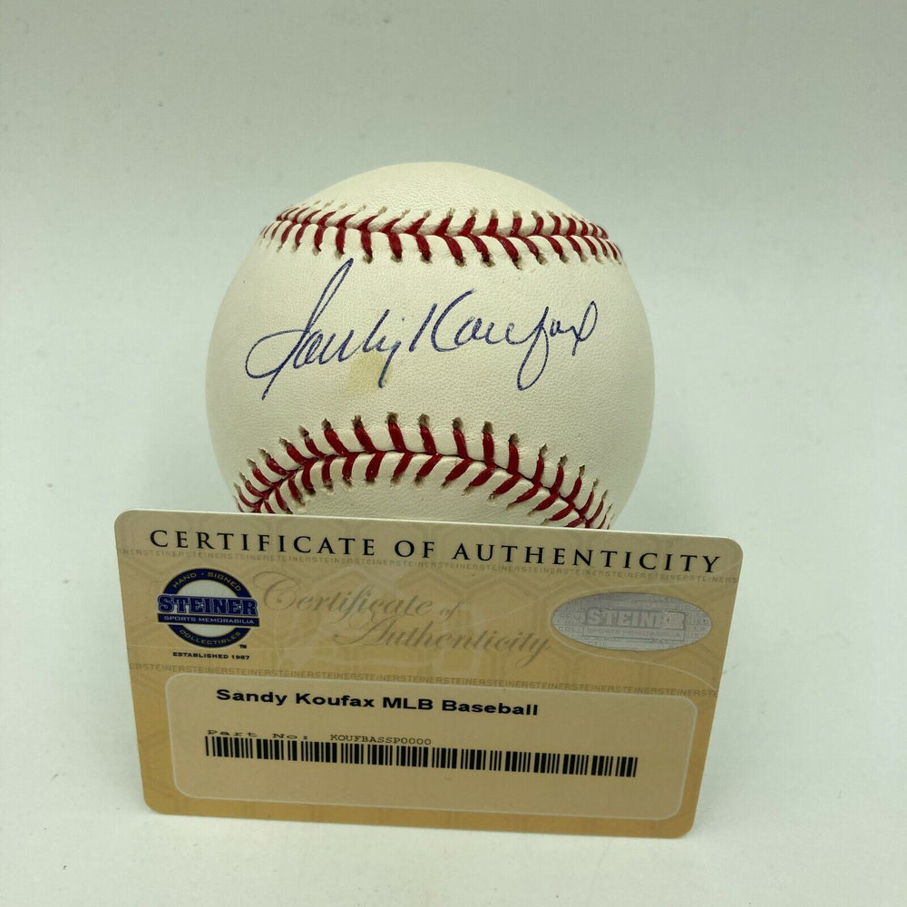 Sandy Koufax Signed Autographed Official Major League Baseball With Steiner COA