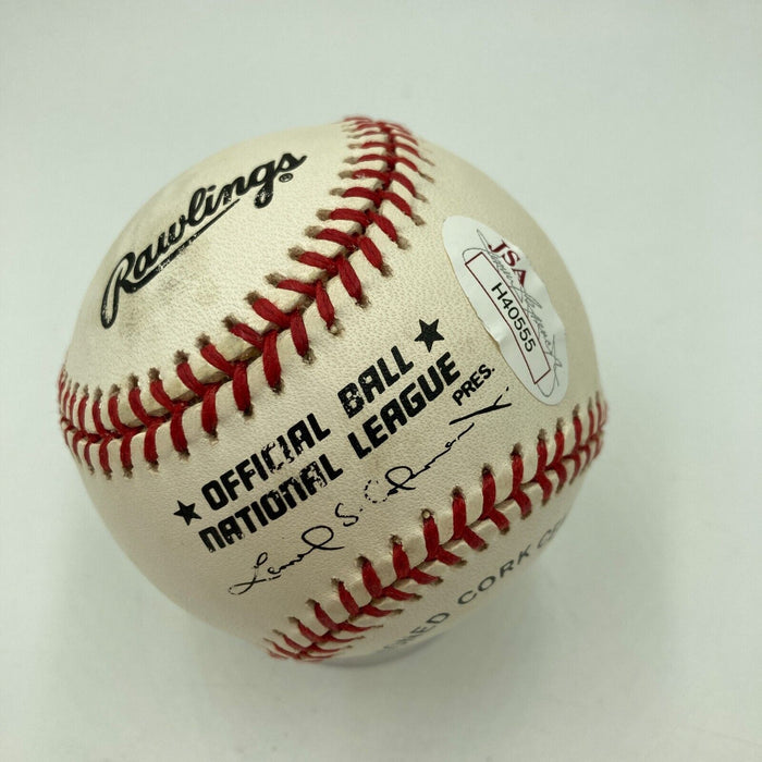 Chuck Templeton Single Signed National League Baseball 1955 Brooklyn Dodgers JSA