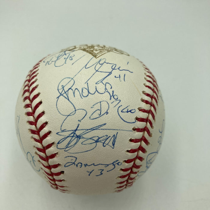 2009 New York Yankees Team Signed World Series Baseball Derek Jeter JSA COA