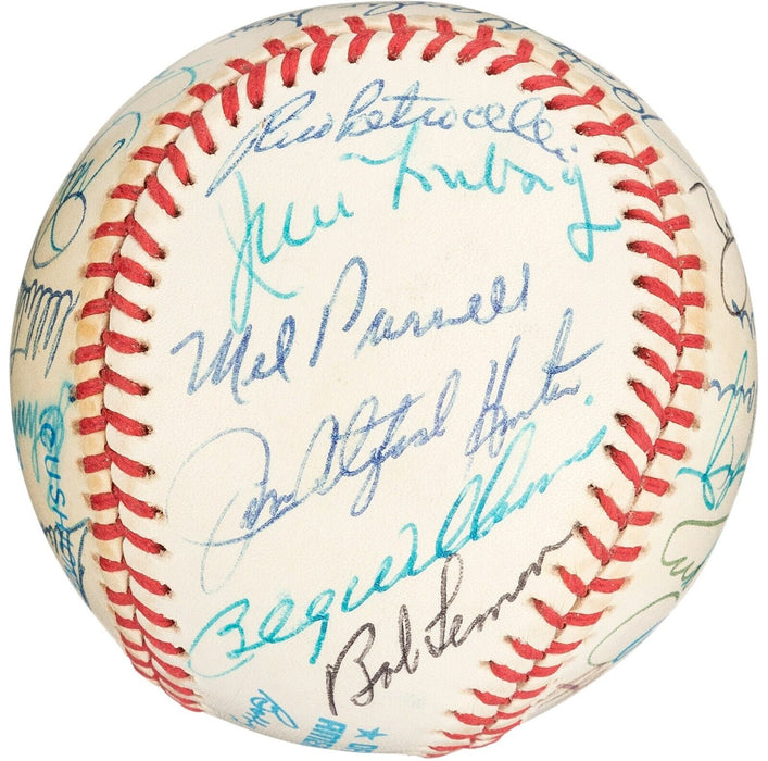 Beautiful Joe Dimaggio Hall Of Fame Multi Signed Baseball JSA & Beckett COA