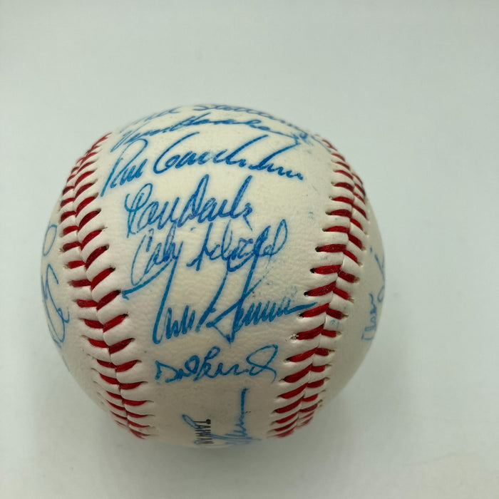 1985 - 1986 New York Mets Team Signed Baseball 28 Sigs With Gary Carter
