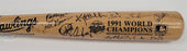1991 Minnesota Twins World Series Champs Team Signed Baseball Bat Beckett COA